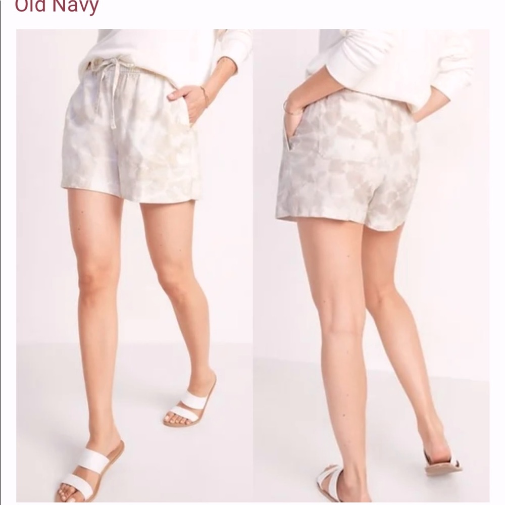 Old Navy linen drawstring tie dye shorts